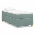 Boxspringbett Einzelbett 90 x 200 cm Rechteckig Polyester Mintgruen