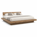 Doppelbett Bettgestell aus massivem Kiefernholz in Walnussbraun 180 x 200 cm